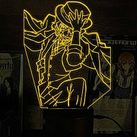 Акриловый светильник-ночник Чуя Накахара 3 желтый tty-n002287