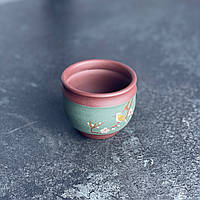 Пиала «Птичка» исинская пурпурная глина, ручная работа, 140 мл