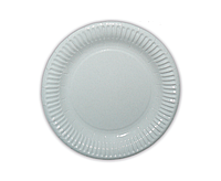 Тарелка бумажная ламинированная KOZA-Style белая 18см 10 шт/уп (серый оборот)