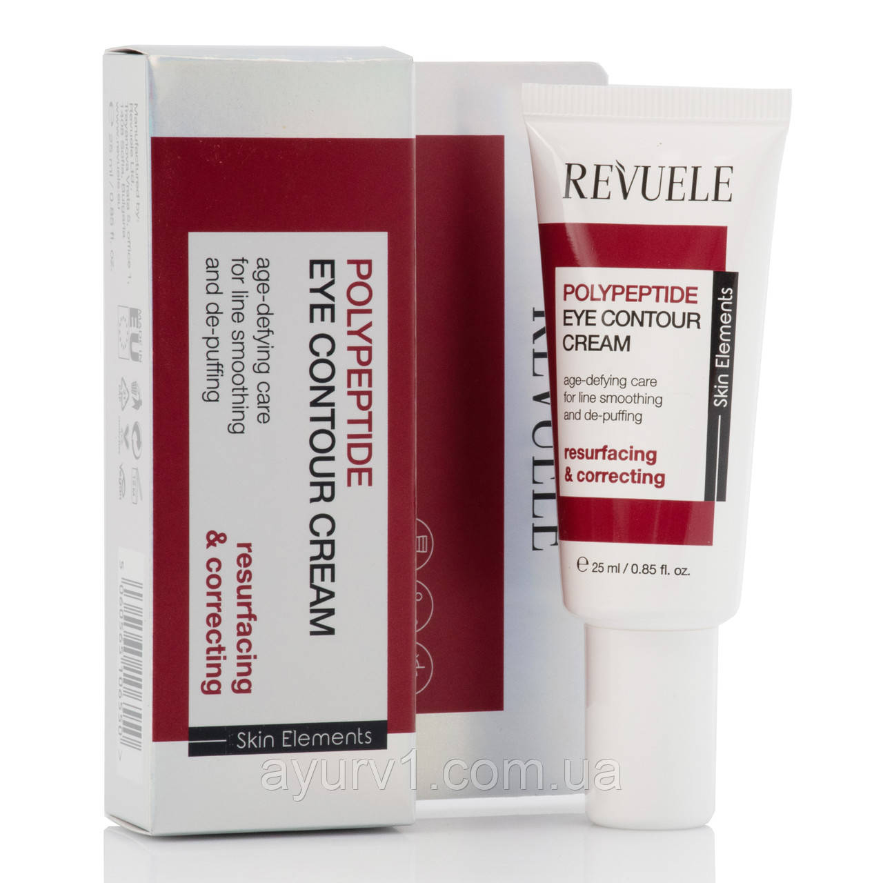 Антивіковий крем навколо очей проти набряків з поліпептидами, Polypeptide Eye Contour Cream, Revuele, 25 ml