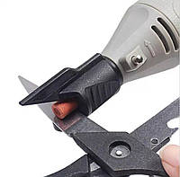 Насадка для гравёра для заточки ножниц, ножей газонокосилок, лопат и садового инструмента.