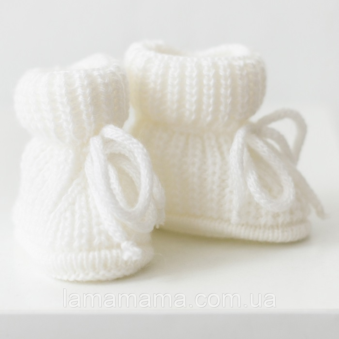 В'язані пінетки для новонароджених Ванільні MagBaby, фото 1