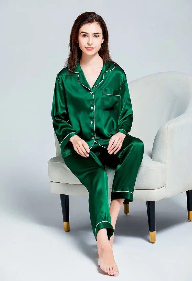 Піжама жіноча класика зелена