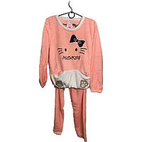 Пижама детская плюшевая Hello Kitty 134 см Персик
