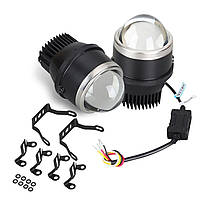 Противотуманные LED фары светодиодные с Bi LED линзой для Renault Megane 2002-2008 Комплект, Iphcar (M617)