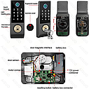 Розумний замок кодовий на вуличні двері Tuya Smart WIFI-замок магнітна картка ключ розумний замок, фото 3