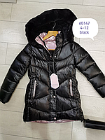 Зимние куртки детские на меху для девочек Grace, 4-12 лет оптом    G60147