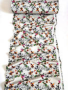 Постільна білизна Королева Ночі (Сатин Premium) | Полуторний комплект | 50х70 | Колібрі, квіти на світлому та зеленому, фото 3