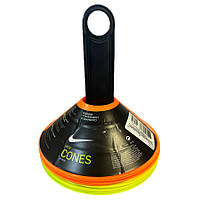 Набір фішок Nike TRAININGCONES 12 шт N.SR.08.NS (колір 6шт жовтогарячих + 6 шт. неон), Розмір (EU) — 1SIZE
