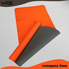 Килимок для йоги фітнесу та пілатесу TPE (йога мат) WCG M7 ( товщина 4 мм)