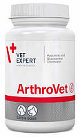 Вітаміни Артровет Arthrovet Vetexpert у разі захворювань хрящів і суглобів у собак і кішок, 60 таблеток