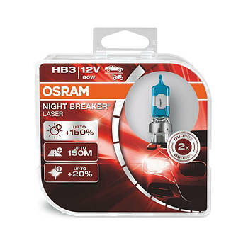 Автолампа OSRAM 9005NL HB3 Night Breaker LASER +150% 60W 12V P20d HardDuopet