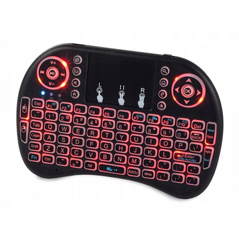 Міні-клавіатура з підсвічуванням та тачпадом для смарт ТВ/ПК/планшетів KEYBOARD wireless MWK08