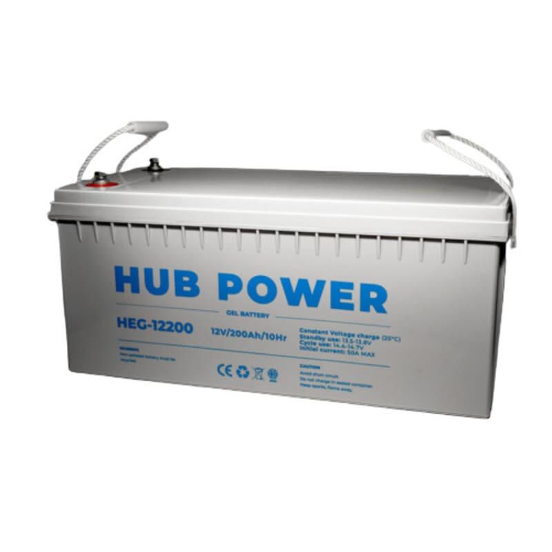 Акумулятор гелевий 12В 200 Ач для ДБЖ Hub Power HEG-12200, фото 1