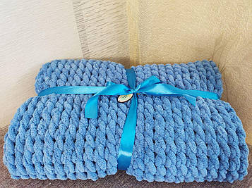 Дитячий плюшевий плед ручної роботи із Alize Puffy, 90*90см