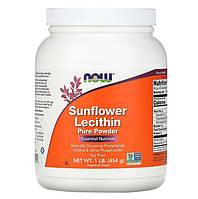 Подсолнечный лецитин чистый порошок (Sunflower Lecithin) NOW Foods, 454 г