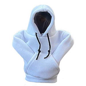 Кар Худі, Car Hoodie, аксесуар на кулісу, кофта на важіль КПП у машину, толстовка білого кольору Код 00-0060