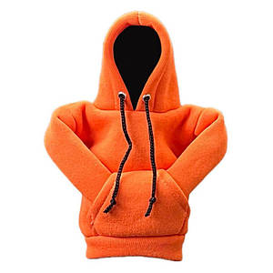 Кар Худі, Car Hoodie, аксесуар на кулісу, кофта на важіль КПП у машину, толстовка жовтогарячого кольору Код 00-0064