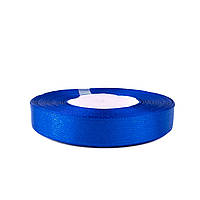 Лента атласная ярко-синий 0,5 см для декора и рукоделия.