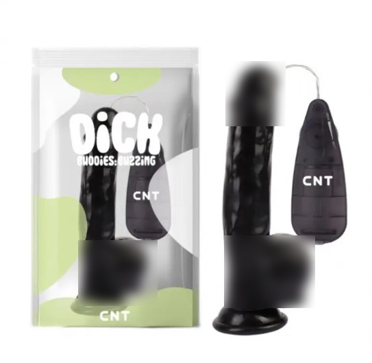 Вібратор на присоску з пультом Stud Realistic Vibrating Dong Black 8.2" Puls69, фото 1
