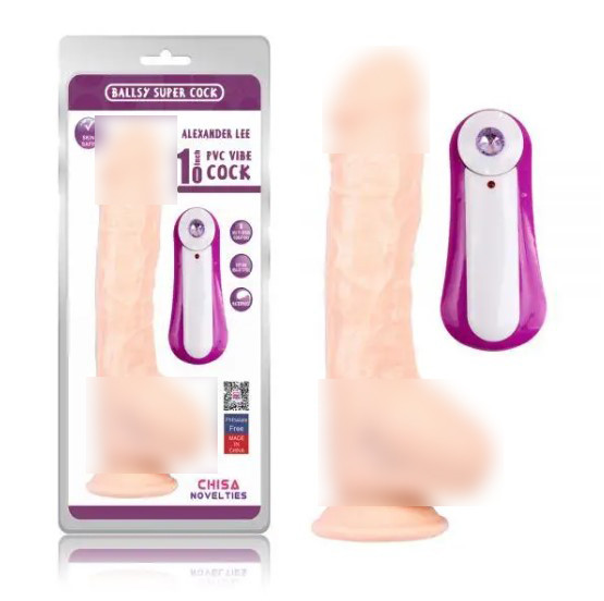 Тілесний реалістичний вібратор із пультом Alexander Lee 10 Vibrating Dildo| Puls69, фото 1