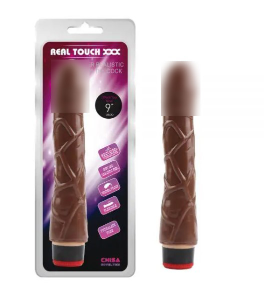 Коричневий вібратор із венами Vibe Cock 9.0 | Puls69, фото 1