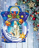 Новогодняя подарочная упаковка Святой Николай на 250г конфет 24-103-6