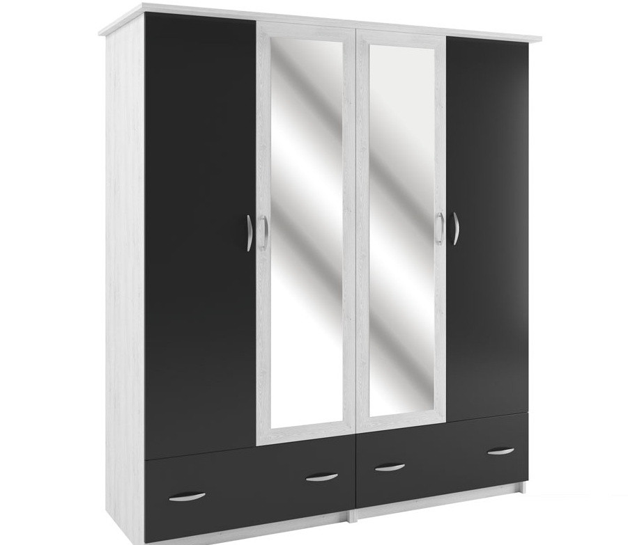 Шафа Соня 4Д дуб артвуд світлий/антрацит (Світ Меблів), фото 1