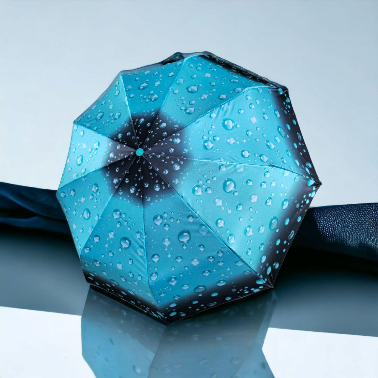 Жіноча парасолька автомат із краплями дощу від фірми Universal, компактний із системою антивітер