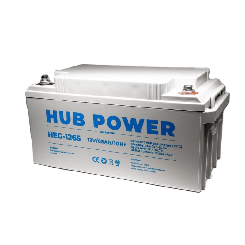 Акумулятор гелевий 12В 65 Ач для ДБЖ Hub Power HEG-1265, фото 1