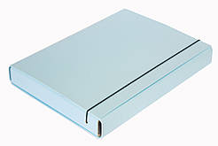 Папка-короб на резинці, А4, 40 мм, PP-покриття Блакитний