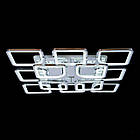 Світлодіодна люстра коричнева 385 Вт на пульті д/у з діммером і підсвічуванням підстави D-9171/8+4HR LED 3color, фото 2