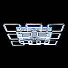 Світлодіодна люстра коричнева 385 Вт на пульті д/у з діммером і підсвічуванням підстави D-9171/8+4HR LED 3color, фото 3