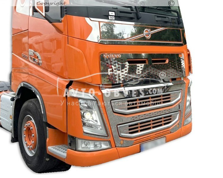 Накладка сетка на капот Volvo FH16 - фото 9 - id-p1694748664