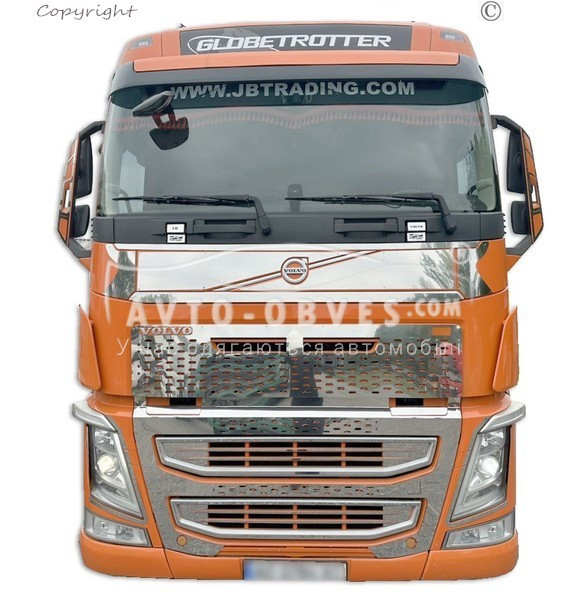 Накладка сетка на капот Volvo FH16 - фото 10 - id-p1694748664