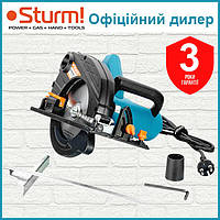 Пила циркулярна Sturm CS50190P ручна дискова пила, потужна електрична циркулярка для дерева, якісна