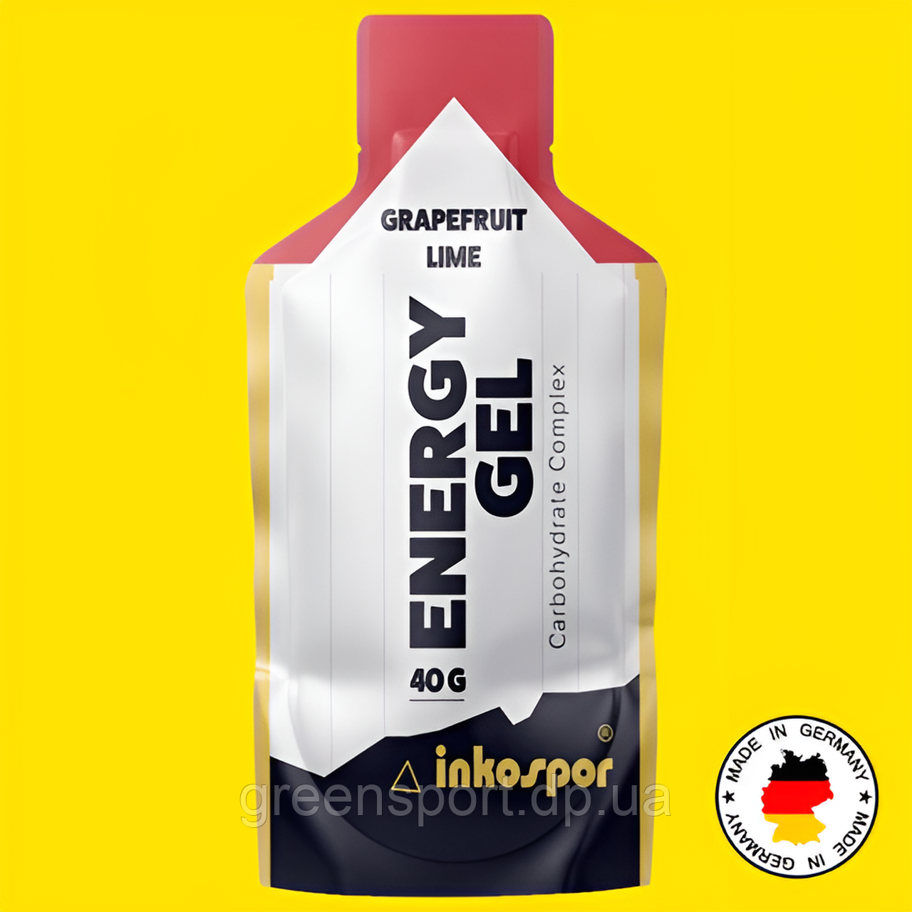 Inkospor Energy Gel 40 г смак грейпфрут-лайм, енергетики, мальтодекстрин, фруктоза, вітамін В1