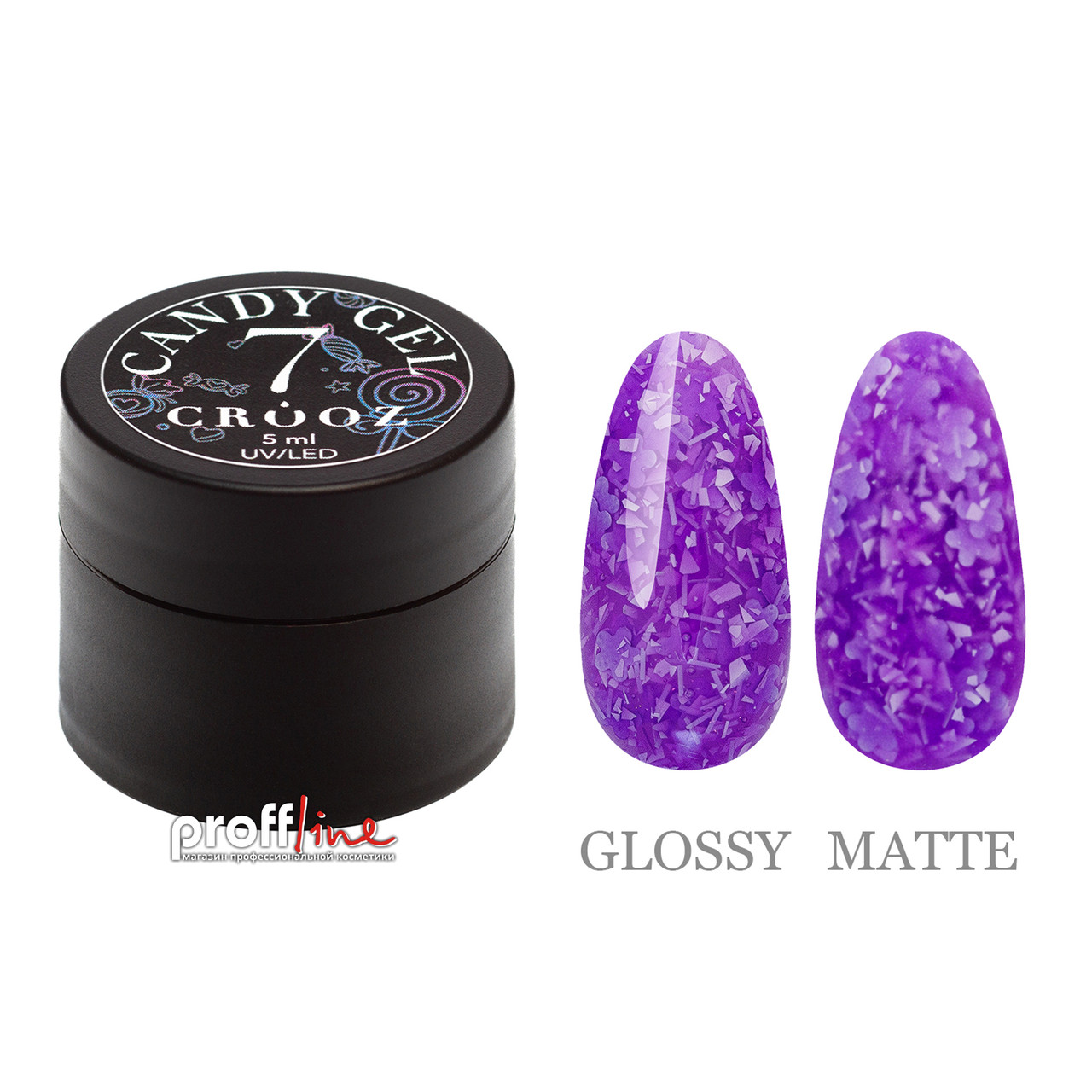 Гель для дизайну Crooz Candy gel, 5 мл №7, фото 1