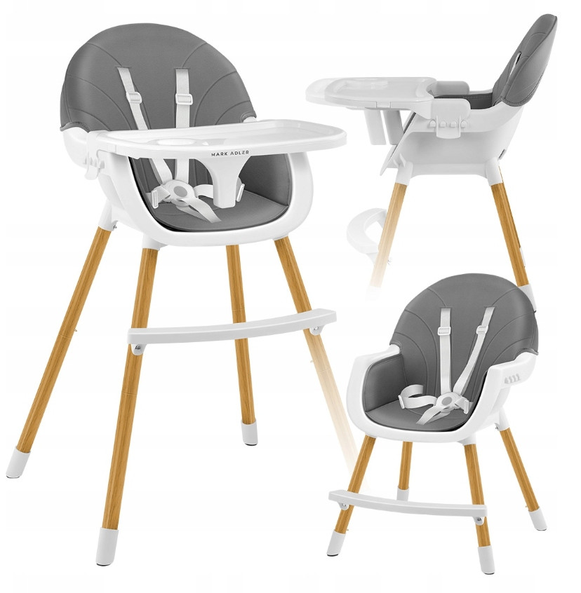 Стільчик для годування Mark Adler Morsel 91 x 56 x 40 см сірий, фото 1