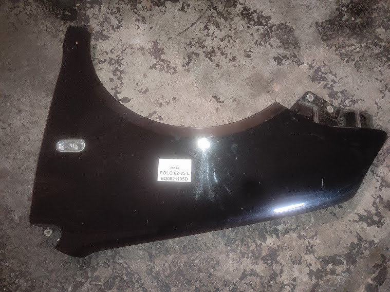 No378 Б/у Крило переднє левое  6Q0821105D для Volkswagen Polo 2002-2005 L, фото 1