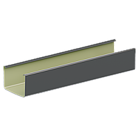 Водостічний квадратний жолоб KROP 135мм 3м