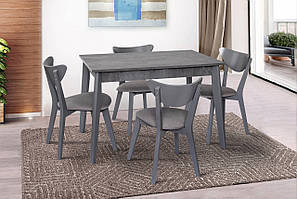 Стіл обідній Портленд Мікс меблі 113-163 см сірий