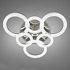 Сучасна світлодіодна люстра 130 Вт з підсвічуванням та пультом колір каркасу хром D-MX3881/3+3HR LED 3color dimmer, фото 3