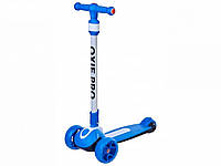 Дитячий триколісний самокат Maraton Oxie Синій, колеса світяться