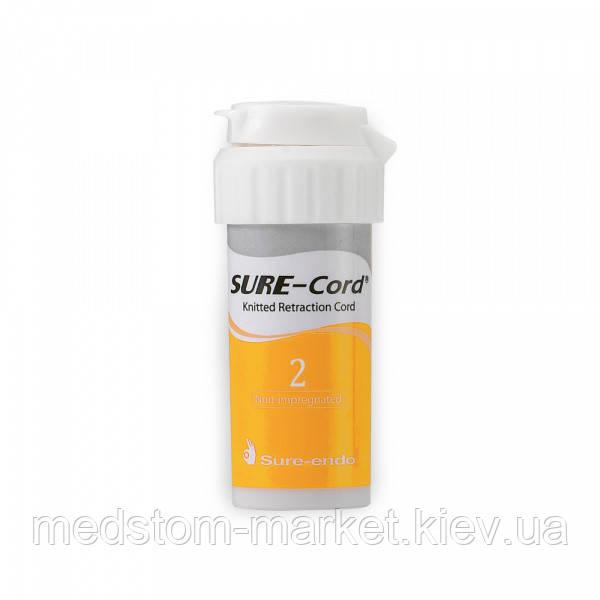 Нитка ретракційна без просочення SURE-CORD / Сюр - корд /  №2      SURE DENT