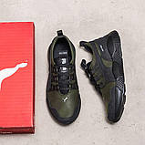 Шкіряні чоловічі хакі кросівки демісезонні, фото 5