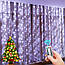 Гірлянда штора новорічна декоративна герлянда світлодіодна з гачками та пультом USB, 3 x 2 м Холодний білий, фото 3