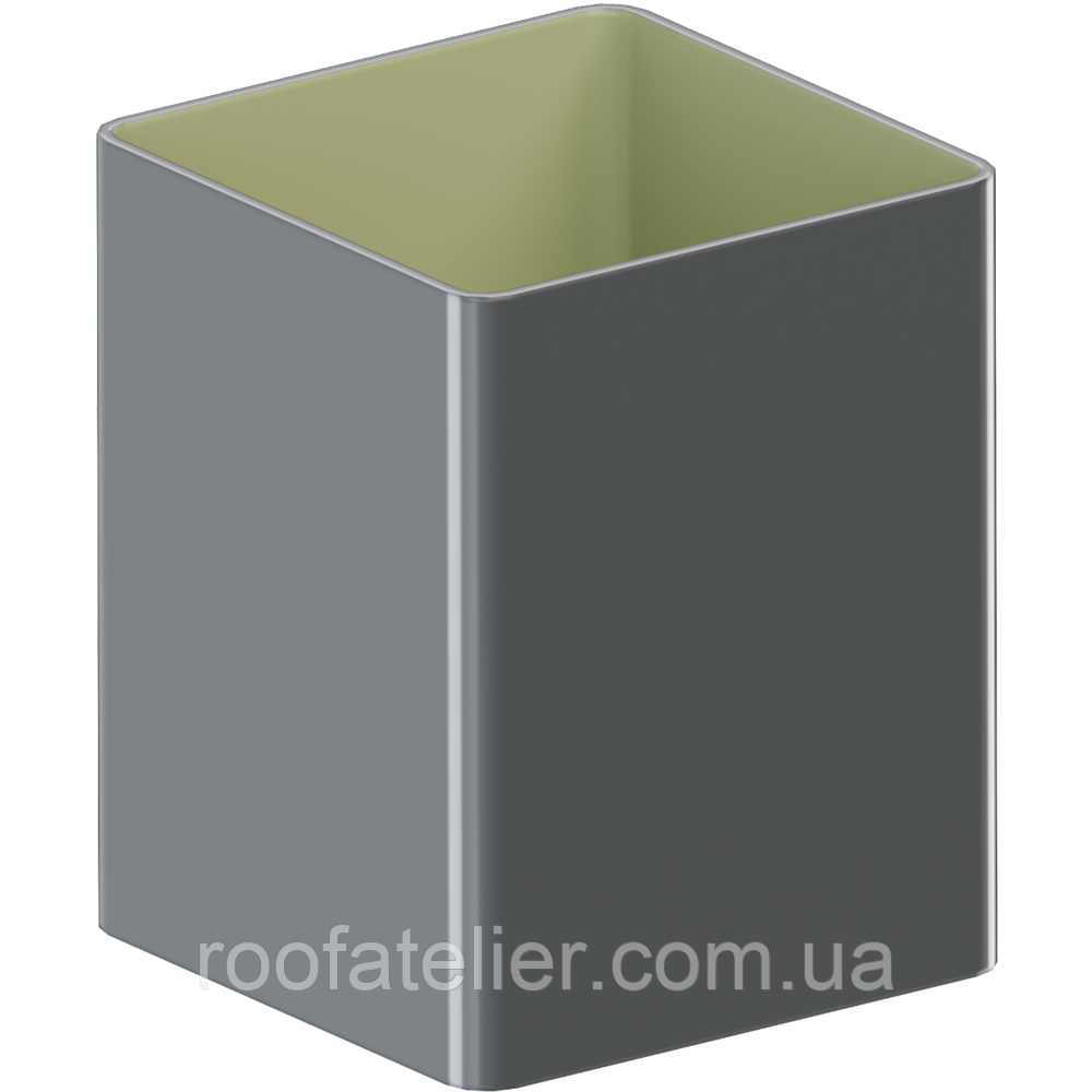 Труба водостічна квадратна KROP 80х80мм 3м, фото 1