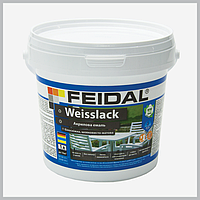 Акрилова емаль Weisslack Feidal 1 л (біла, шовковисто-матова)