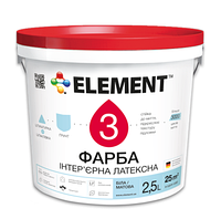 Краска интерьерная для стен и потолка ELEMENT 3, (белая В1)